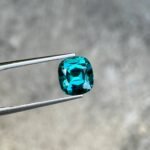 Lagoon Blue Tourmaline Step Cushion Cut